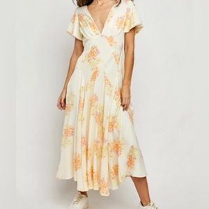 Free people Laura Printed Midi Dress